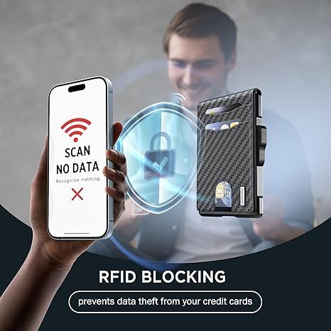 Schlanke Kartenbörse aus Carbonfaser mit RFID-Schutz 4