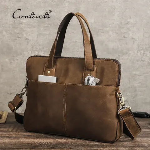 Leder-Laptoptasche