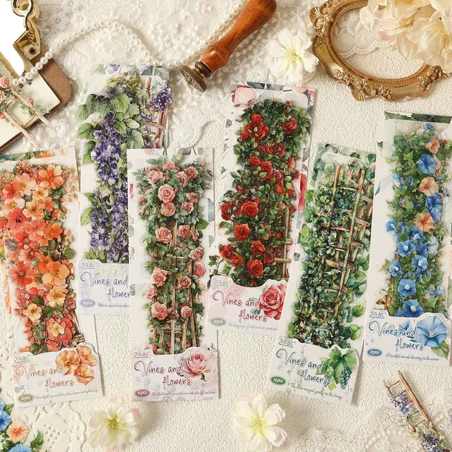 Blumen-Stickerset 3
