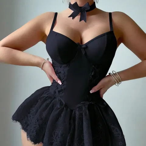 Spitzen-Dessous-Kleid