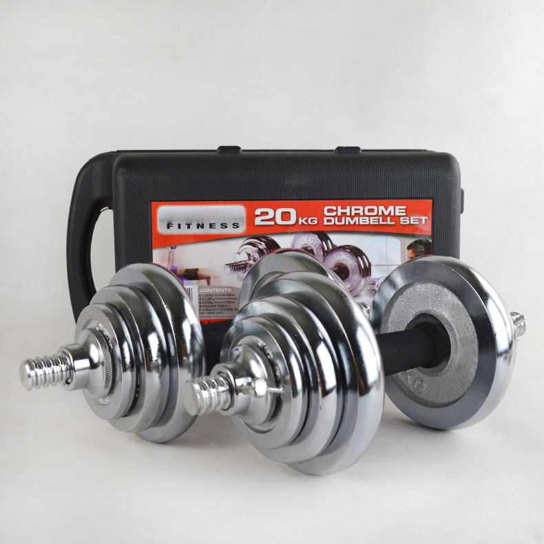 Verstellbares 20-kg-Chrom-Kurzhantelset 2