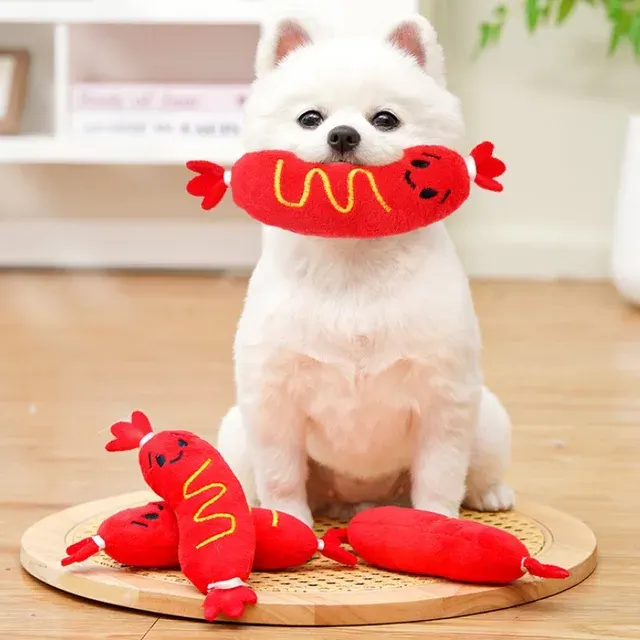 Plüsch-Hot-Dog-Hundespielzeug 4