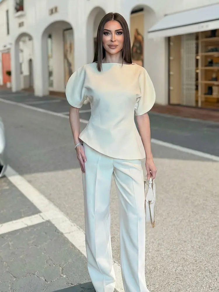 Bluse mit Puffärmeln