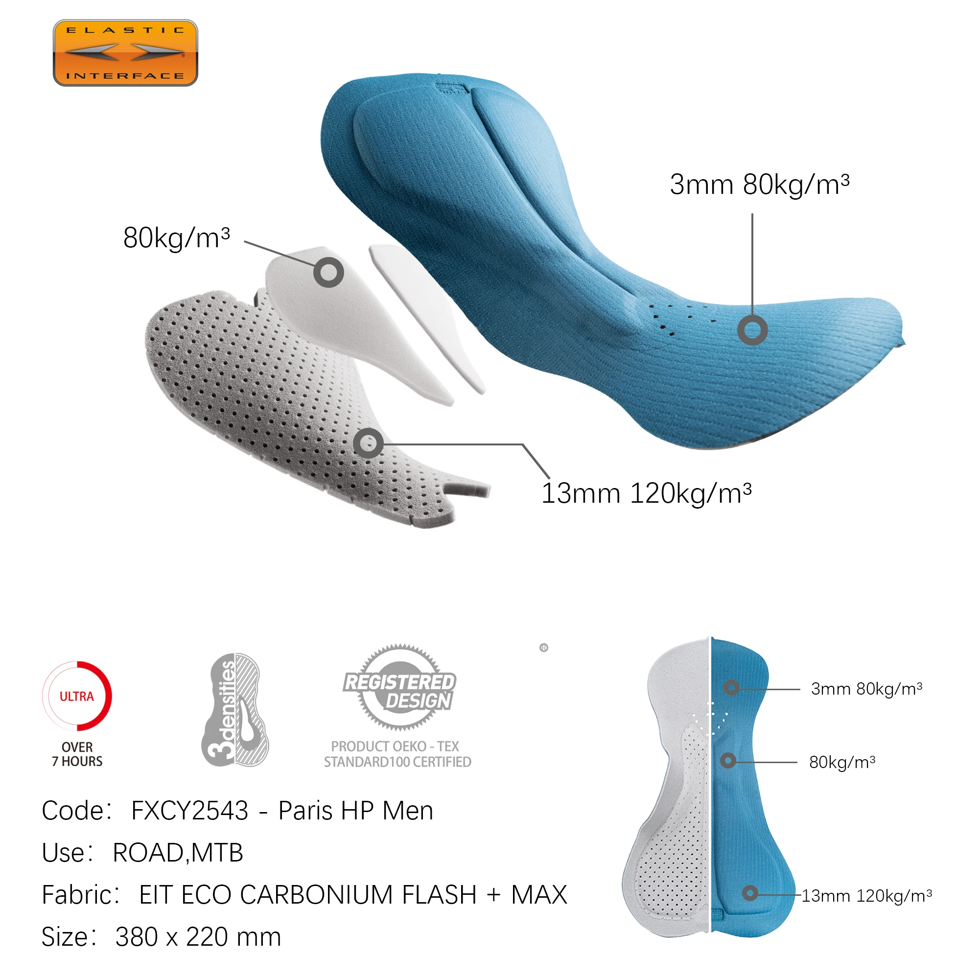 Herren Radsport-Trägerhose mit Diamond-Leg-Gripper 3