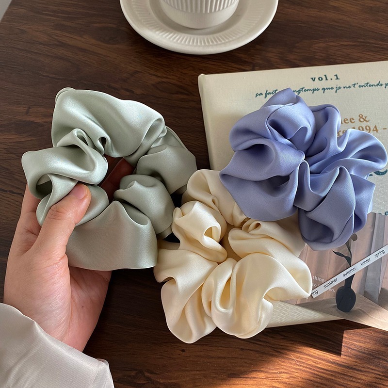 Satin Haargummis Seide Elastisch Set 3