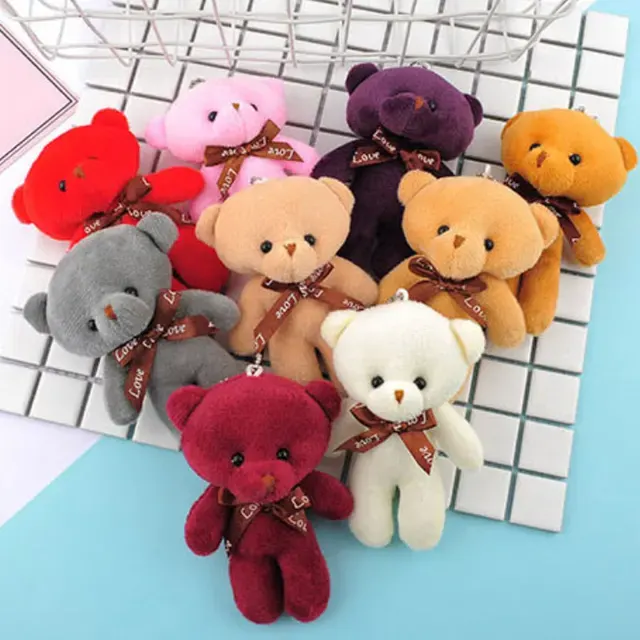 Mini-Teddybär Schlüsselanhänger Plüsch Set 2