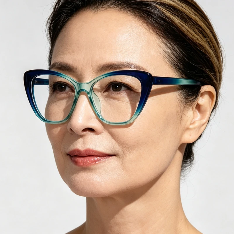 Katzenaugen-Lesebrille für Damen mit Blaulichtfilter
