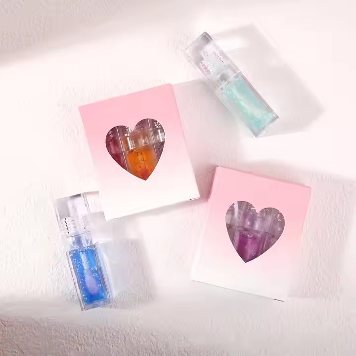 Transparentes Fruchtiges Lippenöl Set 2