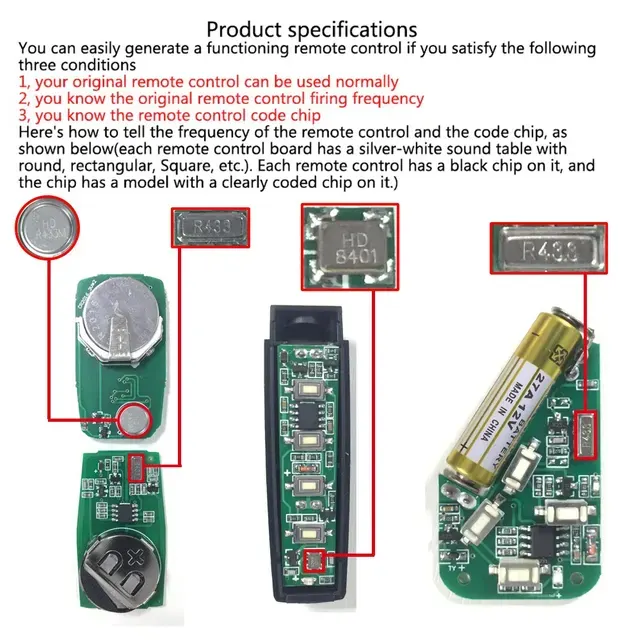433-MHz-Klon-Fernbedienung für Garagentor 3