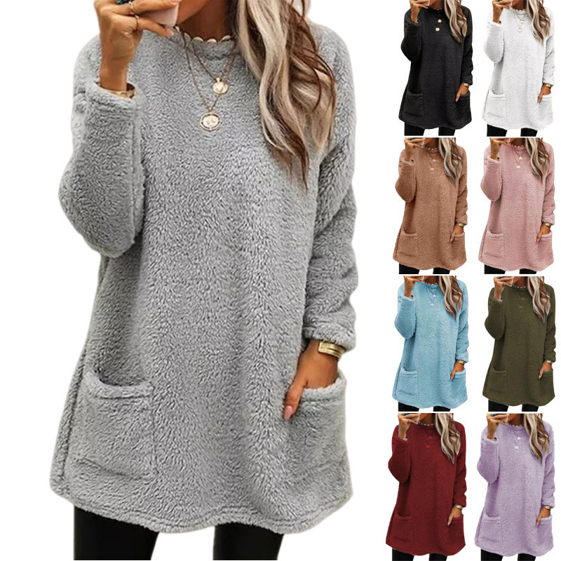 Langer Fleece-Pullover