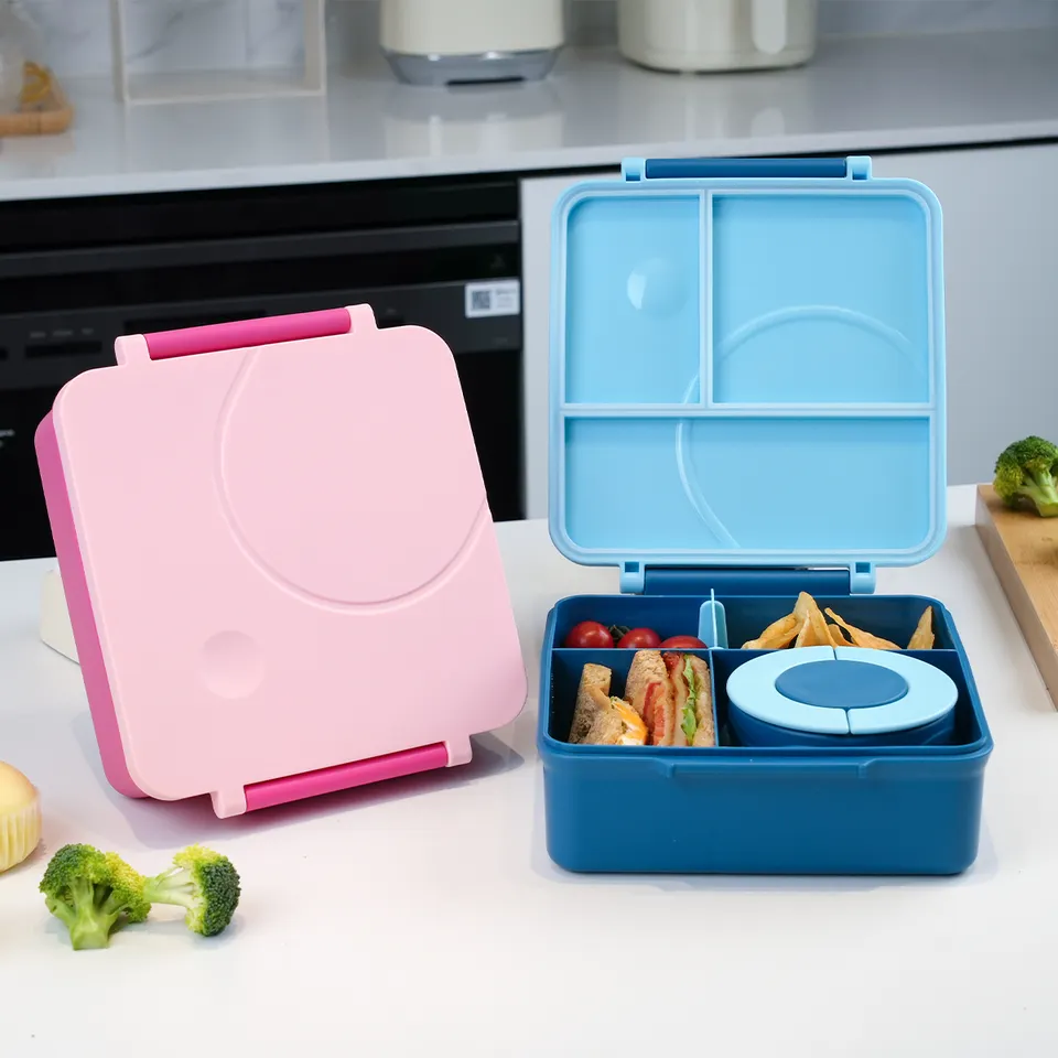 Auslaufsichere Thermo-Lunchbox mit Besteck für Kinder 4