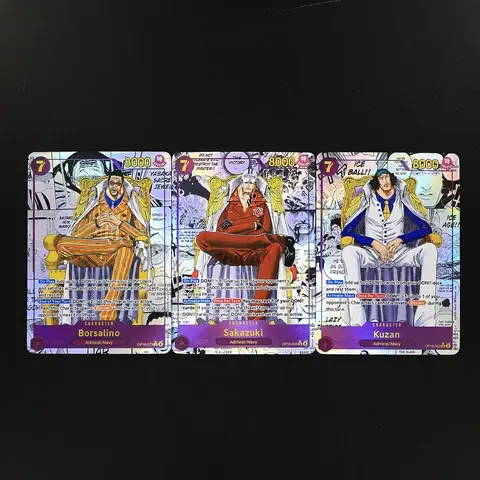 Strukturierte Admiral-Folienkarten Anime-Set