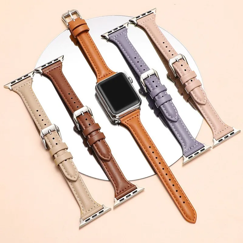 Schlankes Lederarmband für Apple Watch 3