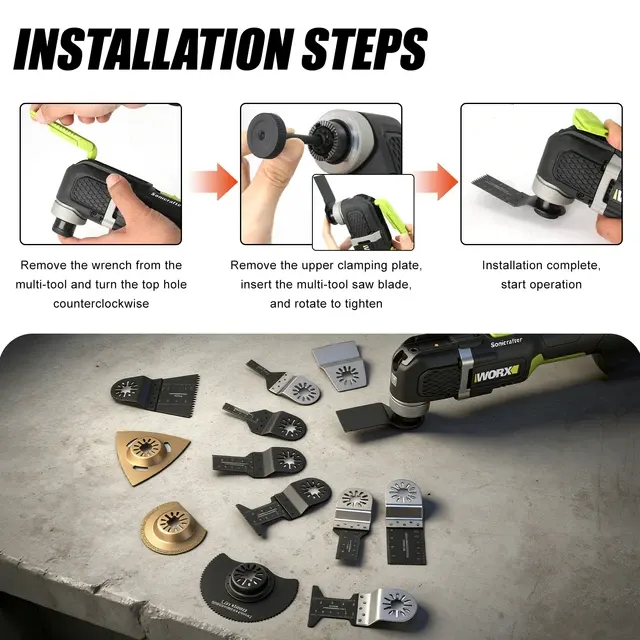 Universelles Multitool-Sägeblatt-Set, 42-teilig 3