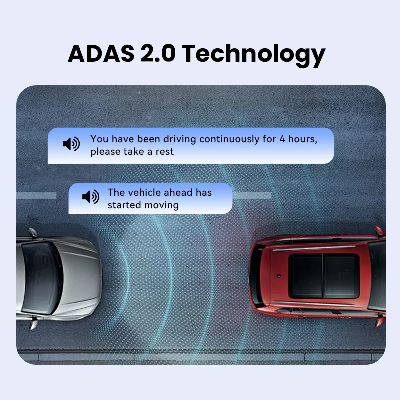 4K-Dual-Dashcam mit ADAS und Rückkamera 4