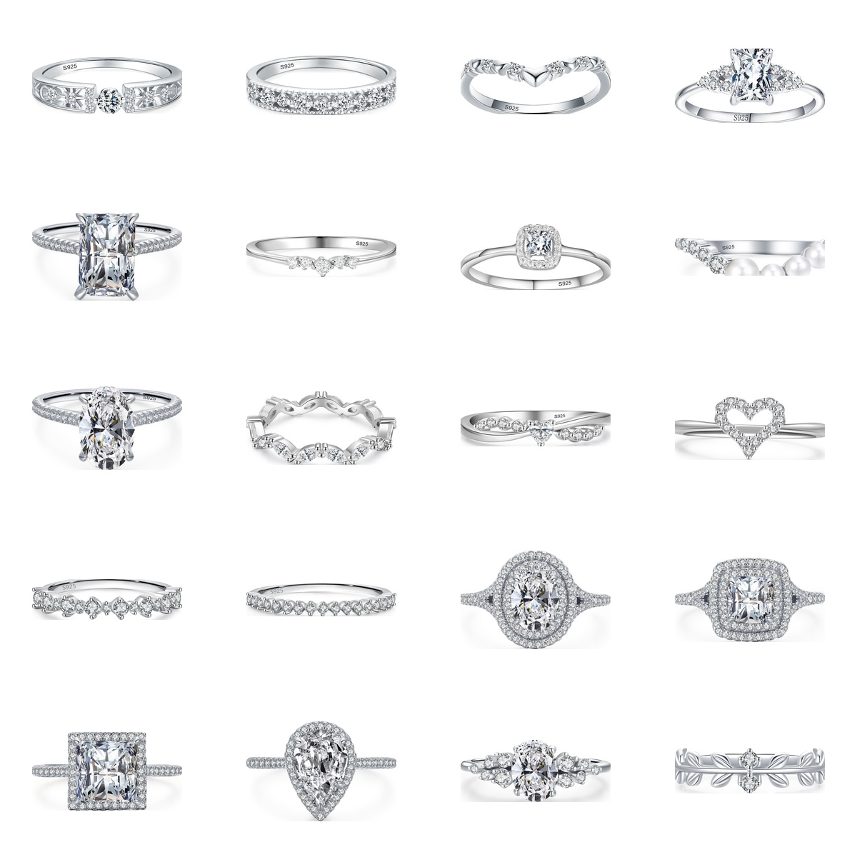 Stapelbarer Sterlingsilber-Ring mit Zirkonia 2