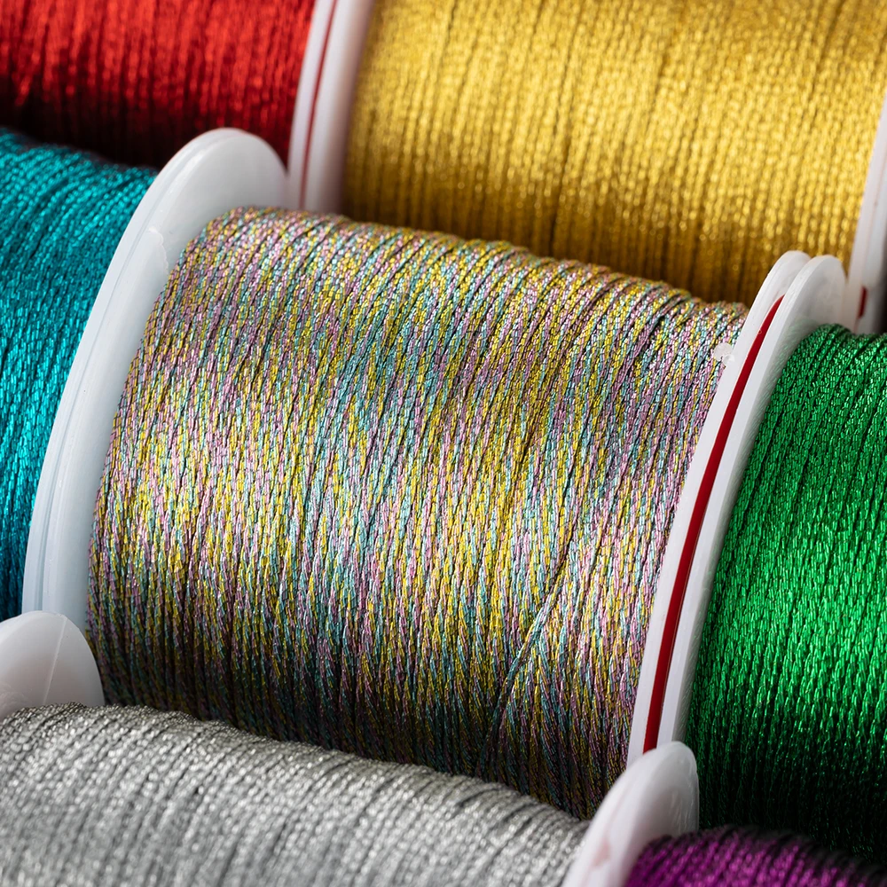 Nylon-Perlenfaden, 0,2 mm, Roségold 2