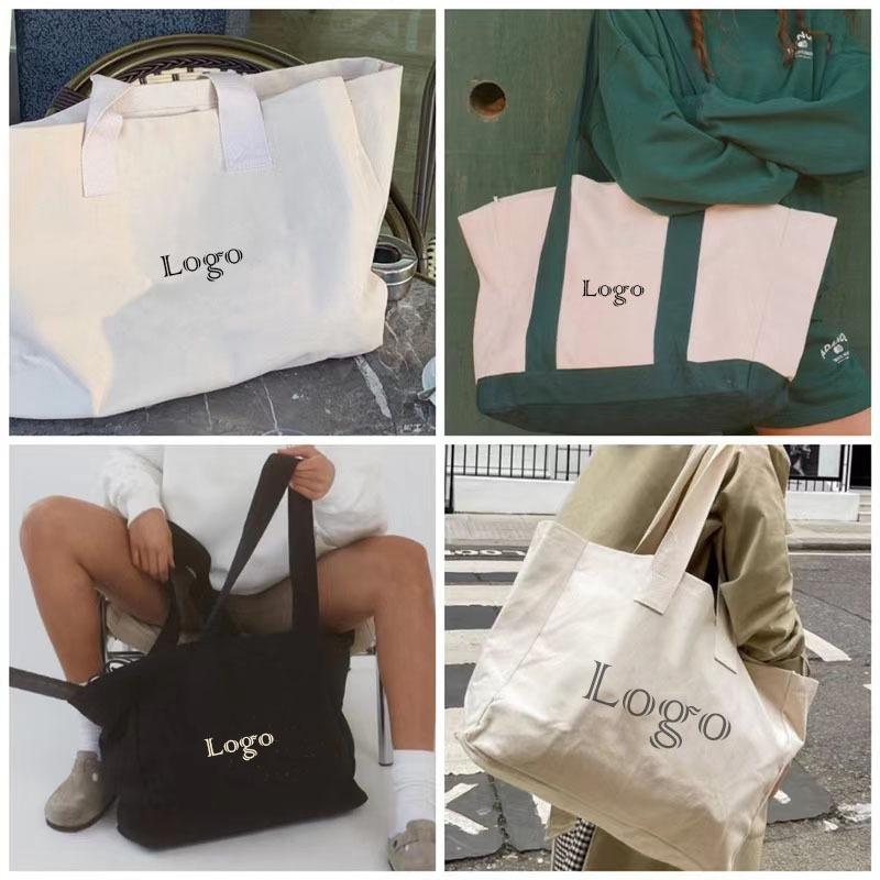 Kleine und große Baumwoll-Canvas-Tasche zum Bedrucken 4