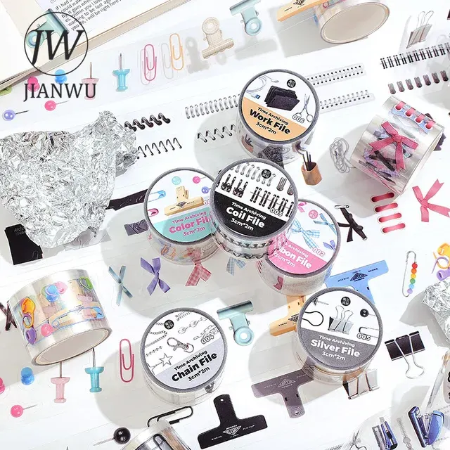 Vintage-Washi-Klebeband für Journaling, 30 mm 3