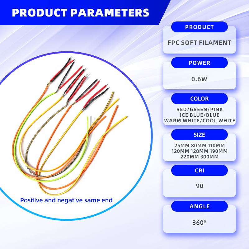 Flexibler COB-LED-Filament-Streifen 1,6 mm 2