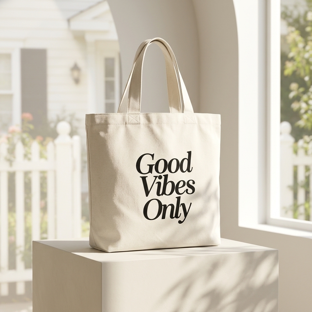 Großer Canvas-Shopper mit geometrischem Print 2
