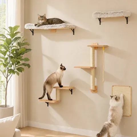 Katzen-Kletterwand-Regal