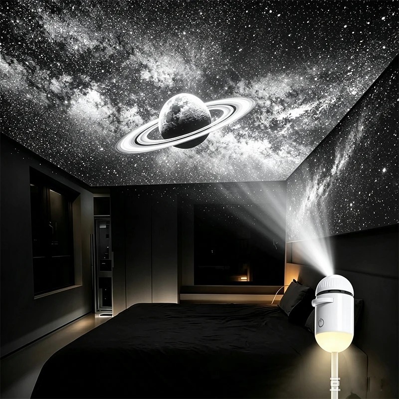 4K-LED-Mini-Nachtlicht-Projektor mit Lautsprecher 3