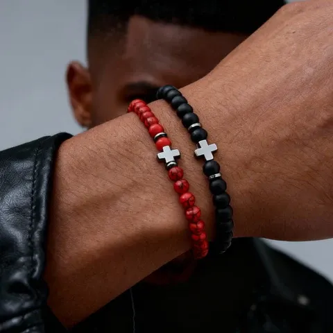 Kreuz-Perlenarmband