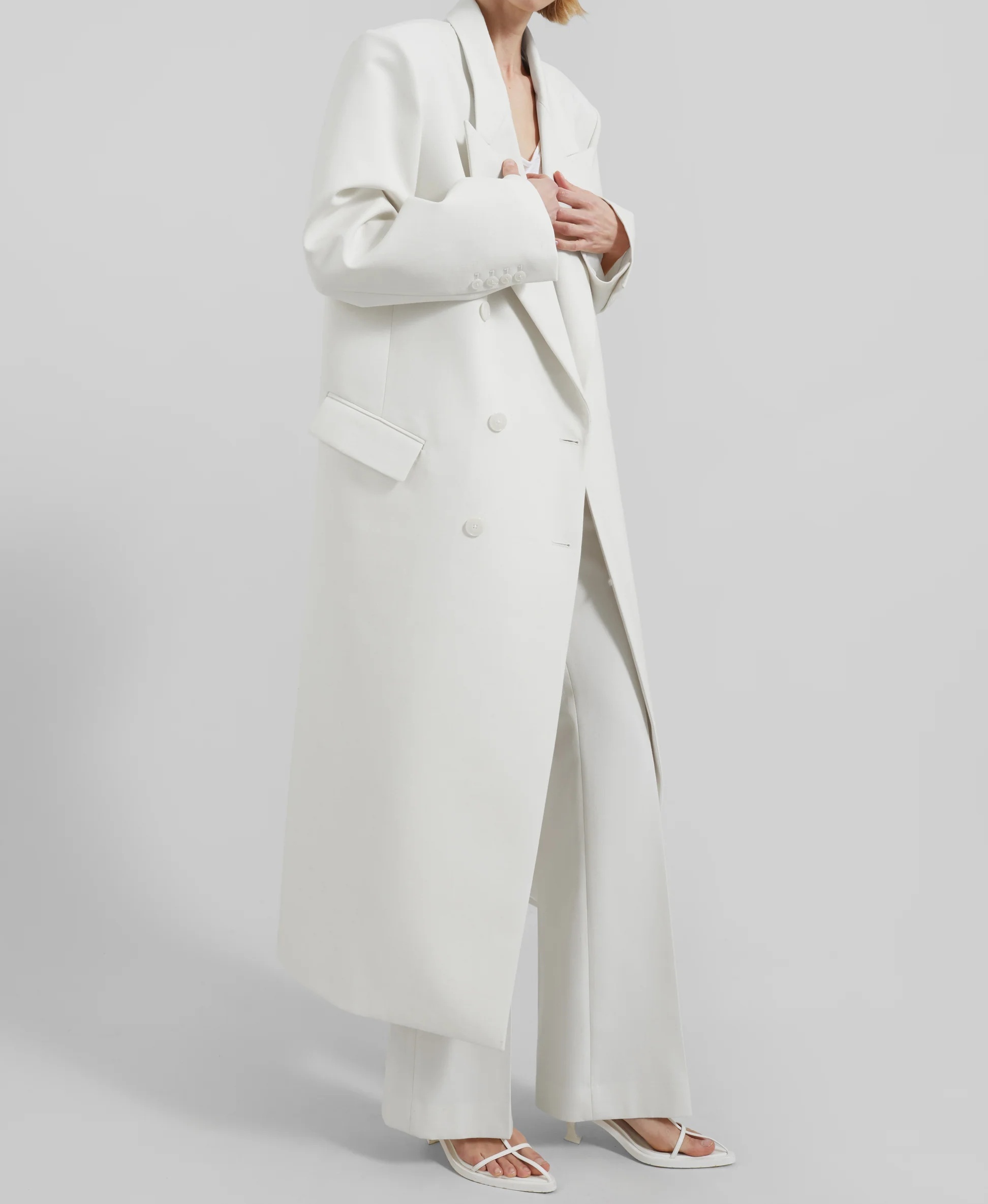 Damen Wollmantel schwer locker geschnitten Winter 4