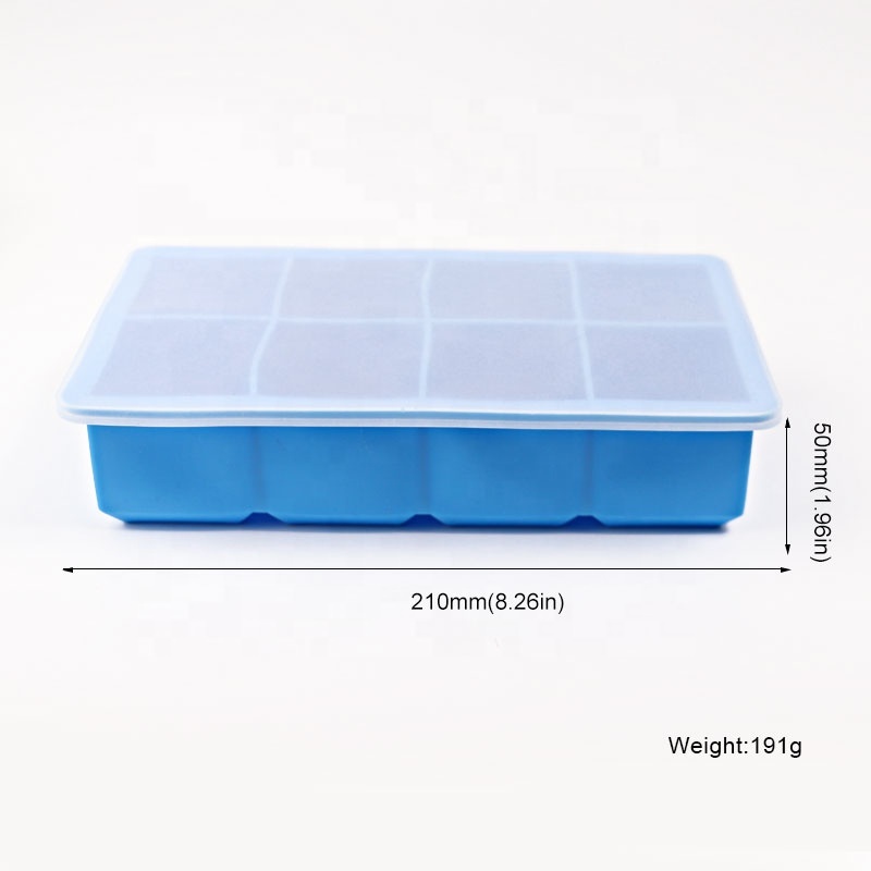 Wiederverwendbare Silikon-Eiswürfelform mit Deckel 4