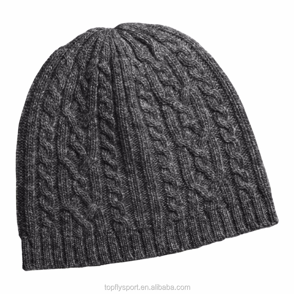 Merinowoll-Beanie-Mütze in Grau 3