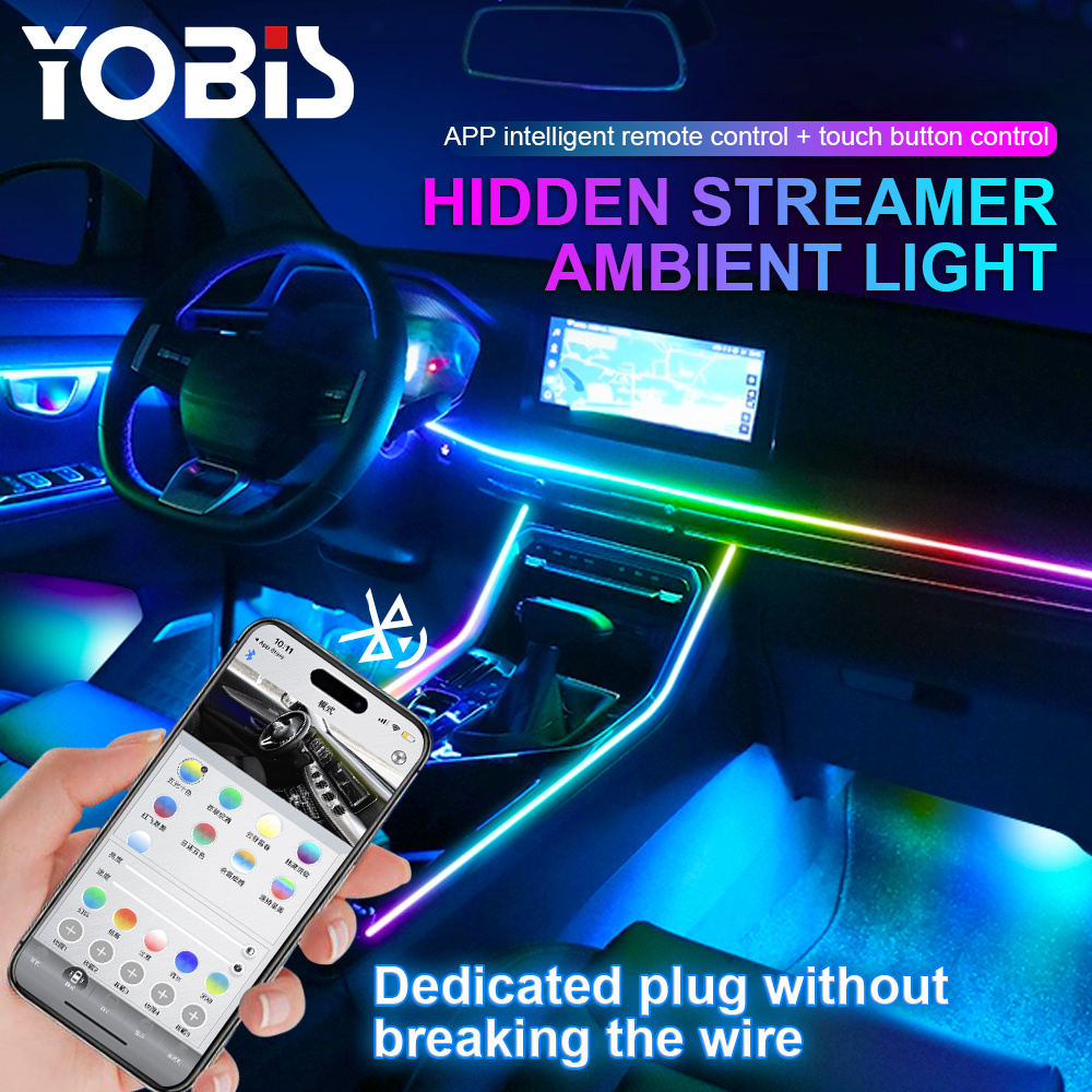 App-gesteuerter USB-Ambientelicht-Streifen fürs Auto 3