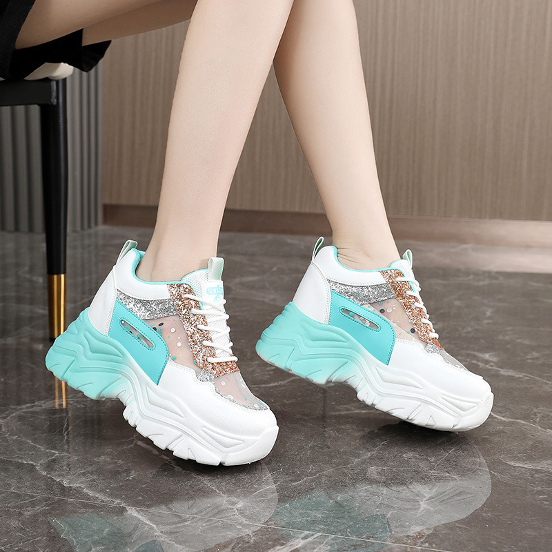 Damen-Mesh-Sneaker im Colour-Block-Design