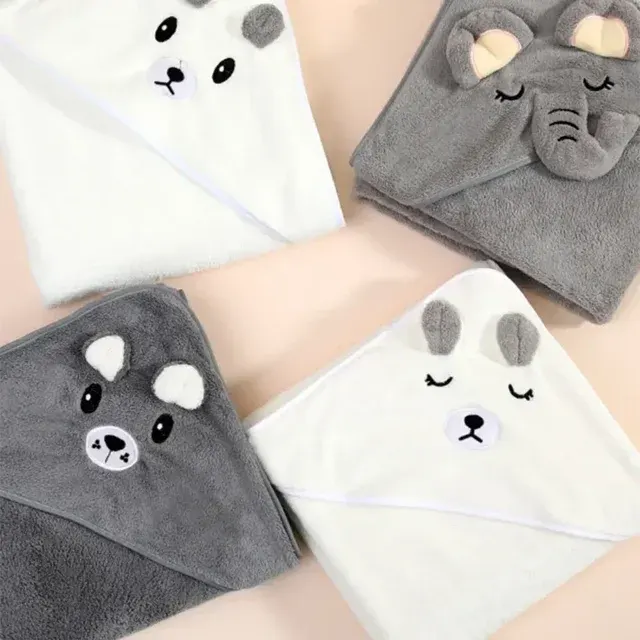 Weiches Babybadetuch mit Kapuze 4