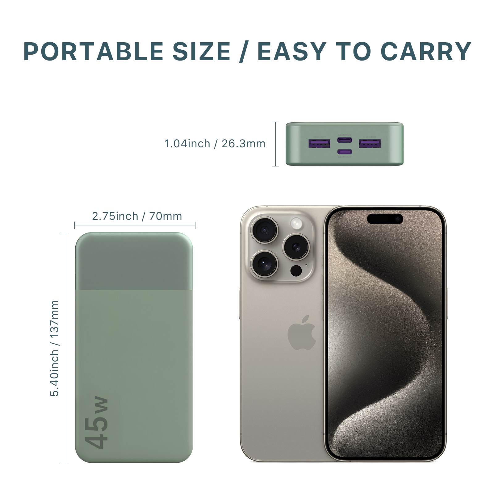 Laptop Powerbank 20000mAh mit 45W Schnellladung 4