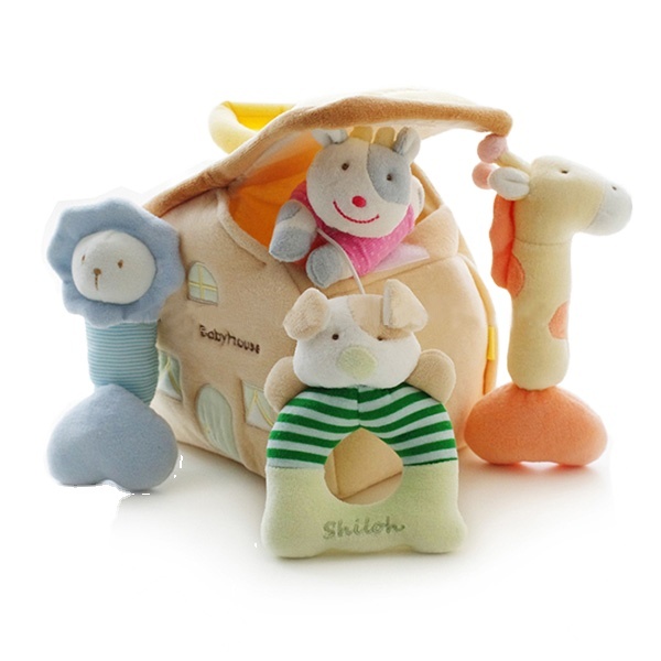 Weicher Plüsch-Babyrassel aus Polyester