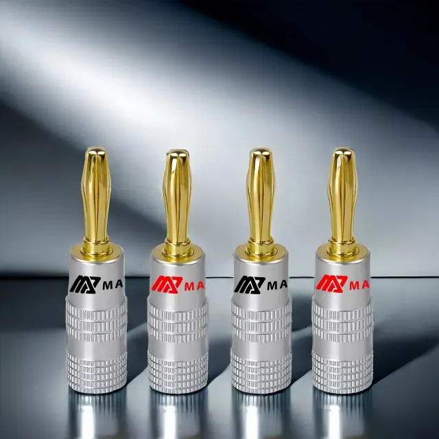 Vergoldete Bananenstecker 4mm aus OFC-Kupfer 3