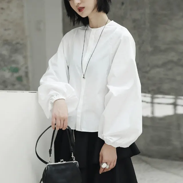 Stehkragenbluse 2