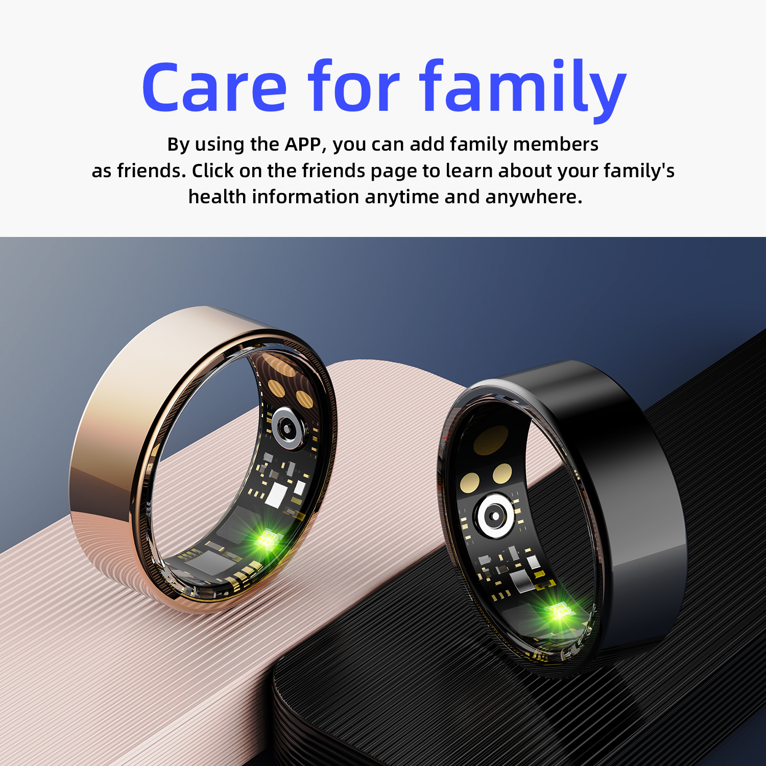 Smart Ring Edelstahl IP68 Fitness-Tracker 3