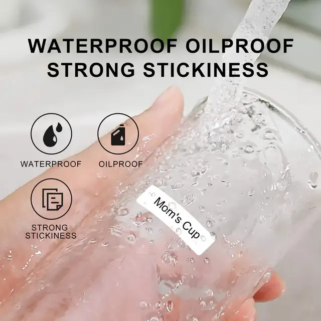 Wasserfeste Thermo-Etiketten, Weiß, 10 Rollen 3