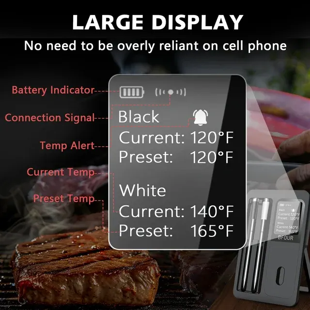 Kabelloses Bluetooth-Fleischthermometer, IP67 2