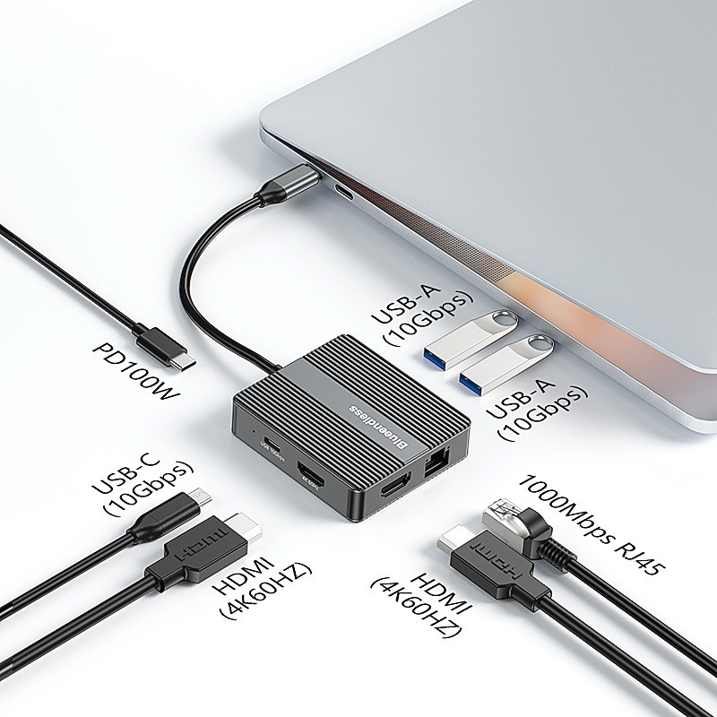 USB-C Docking Station 7-in-1 mit Ethernet