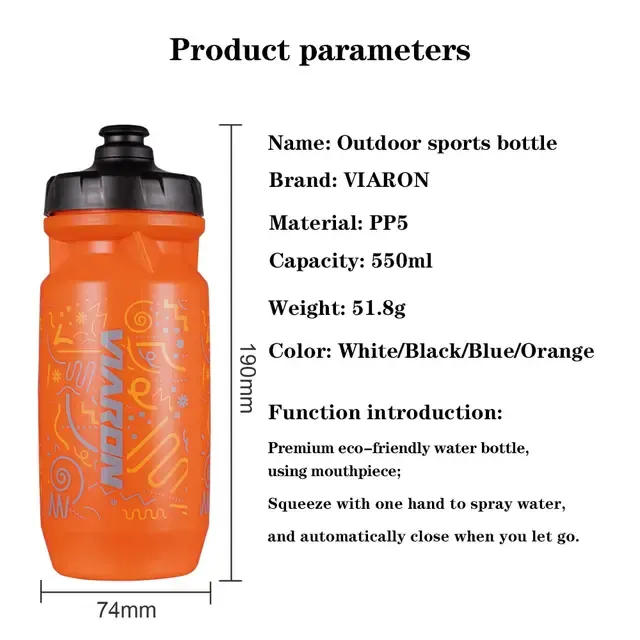 Auslaufsichere Fahrrad-Trinkflasche mit Flaschenhalter 2