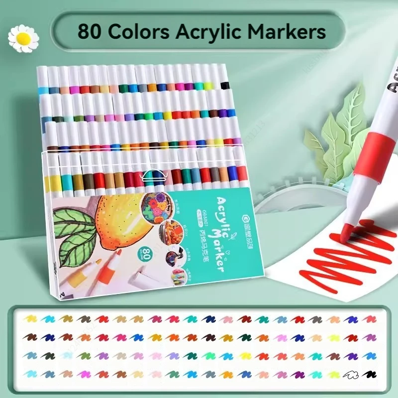80-teiliges Acrylfarben-Markerset für Kinder 2