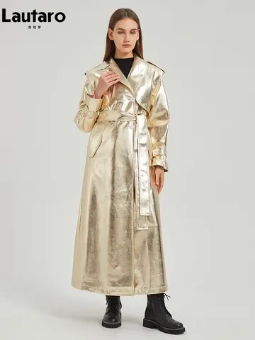 Lackleder-Trenchcoat