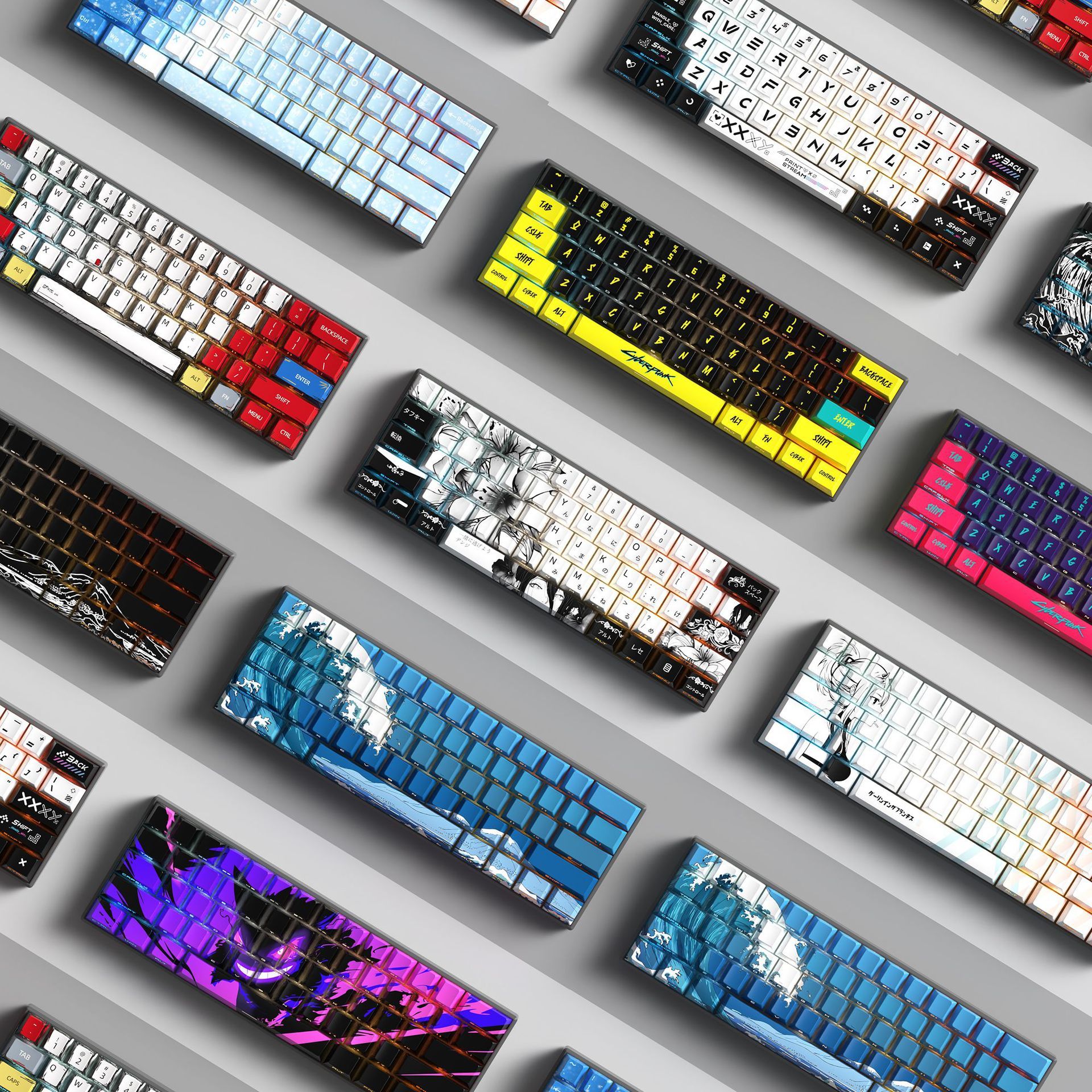 Anime-Motiv PBT Tastenkappen-Set 129 Tasten 4