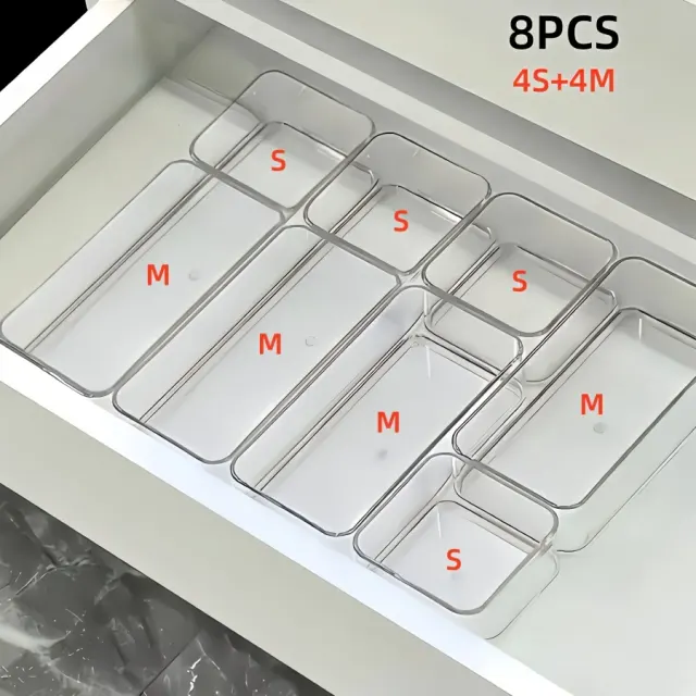 Transparente Kosmetik-Aufbewahrungsboxen mit Schubladen 2