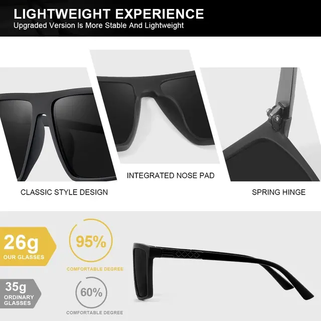 Vintage-Sonnenbrille quadratisch polarisiert UV400 3
