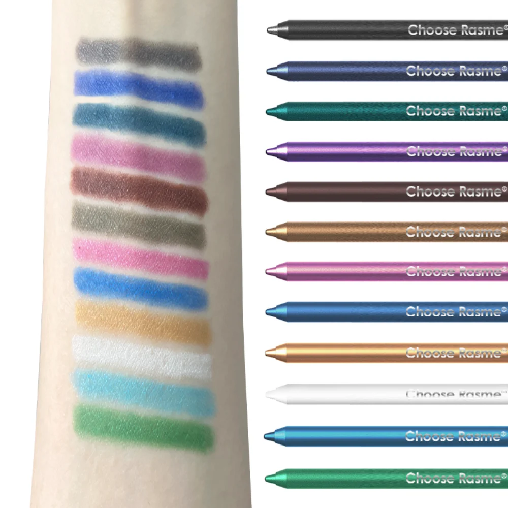 Wasserfeste Schimmer-Eyeliner-Stifte, 12-teilig 4