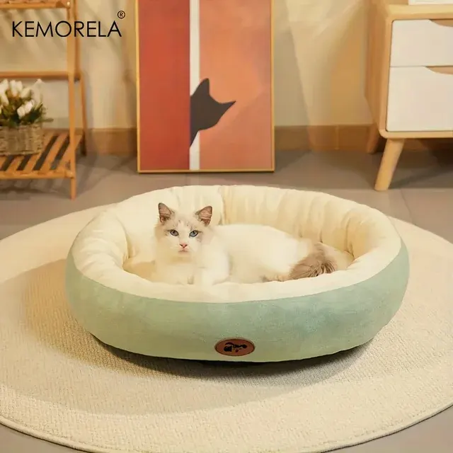 Ovales Plüschbett für Katzen und Hunde 2